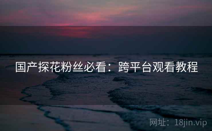国产探花粉丝必看：跨平台观看教程